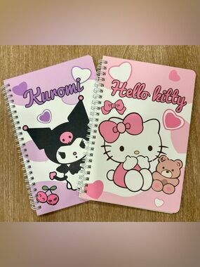 Sanrio Hello Kitty & Kuromi Notebooks - Pink, Lavender, Black